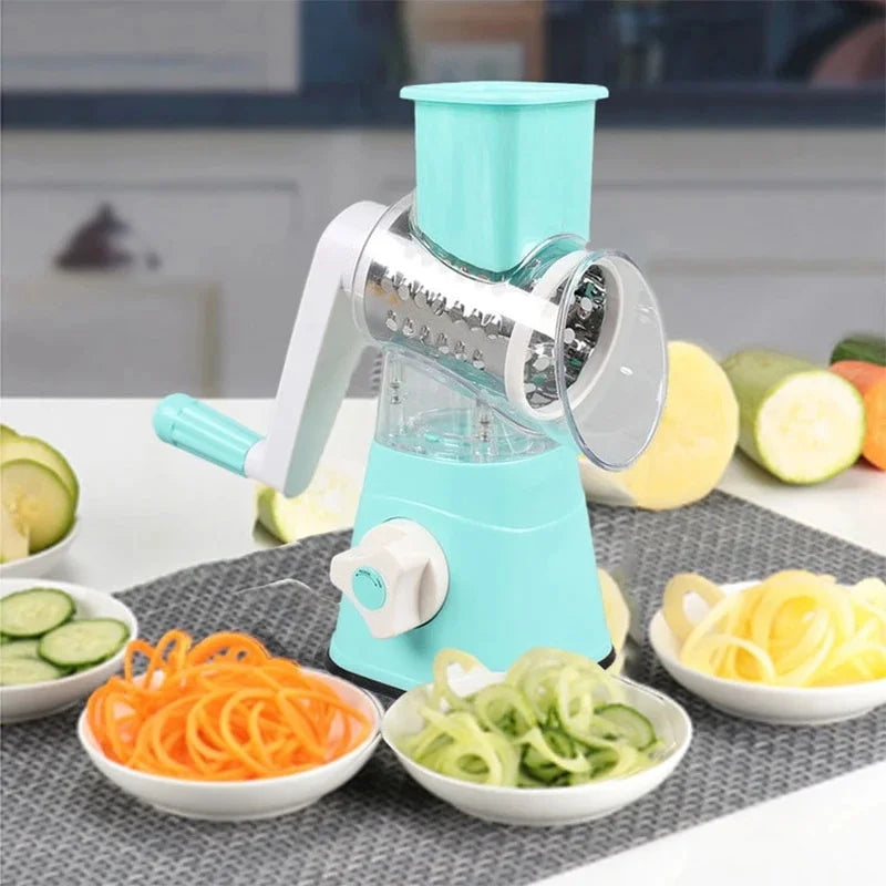 Multifunctional 3-in-1 Rotary Vegetable Cutter