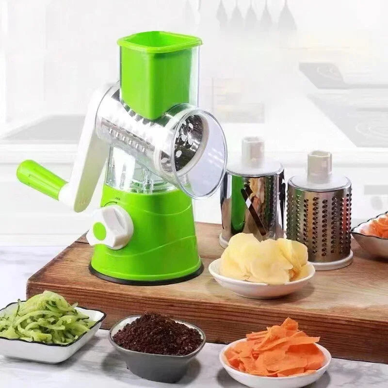 Multifunctional 3-in-1 Rotary Vegetable Cutter