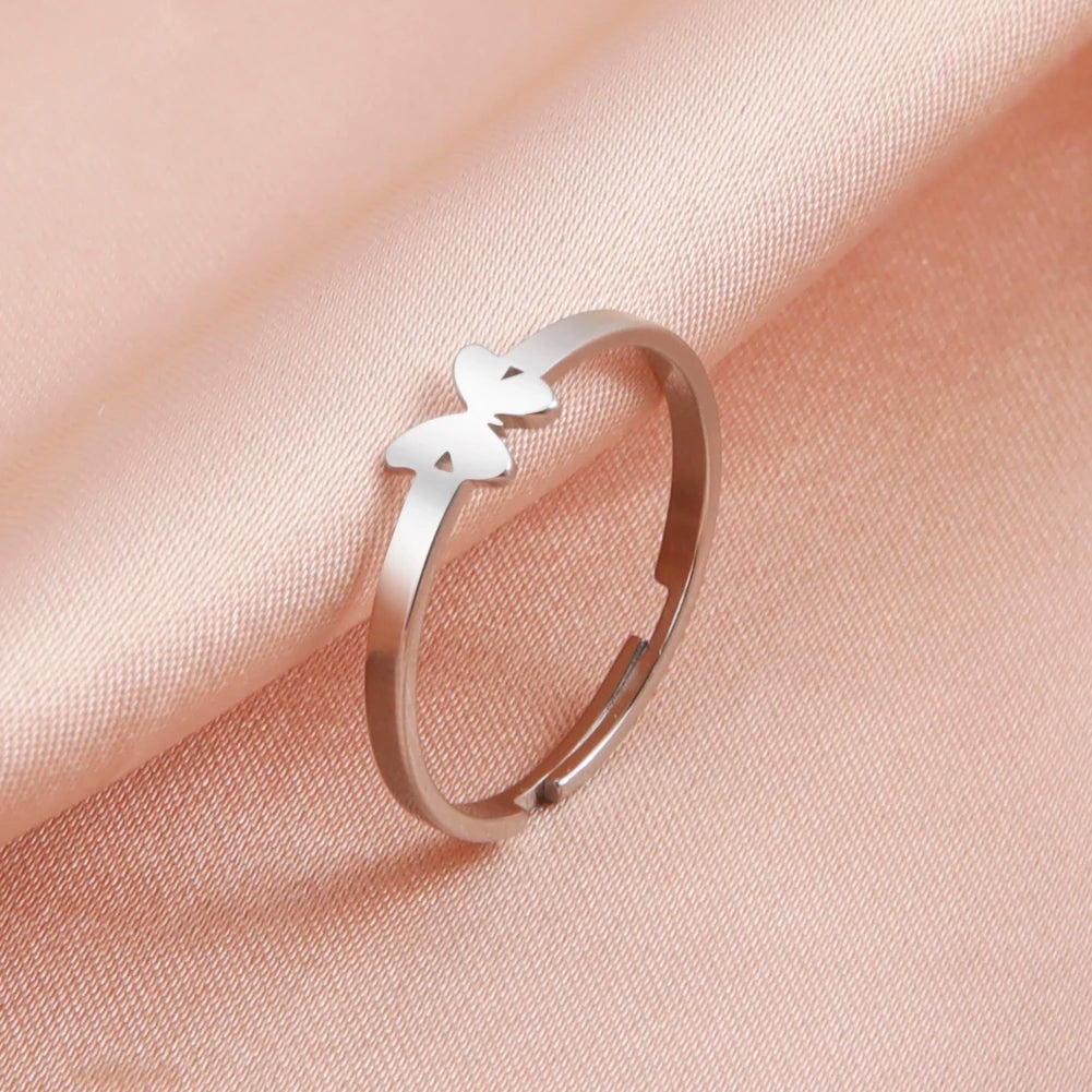 2pc Butterfly Couple Ring (Random Color)