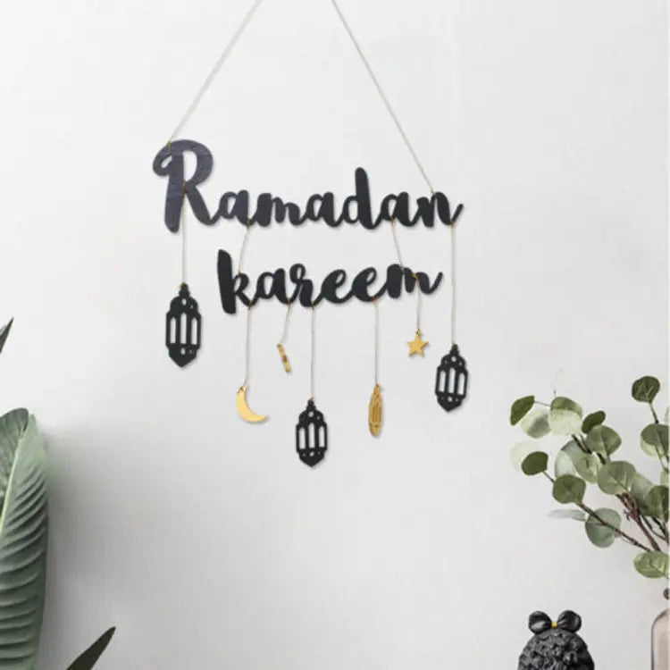 Ramadan Kareem Wall Decoration Sticker Wooden Material