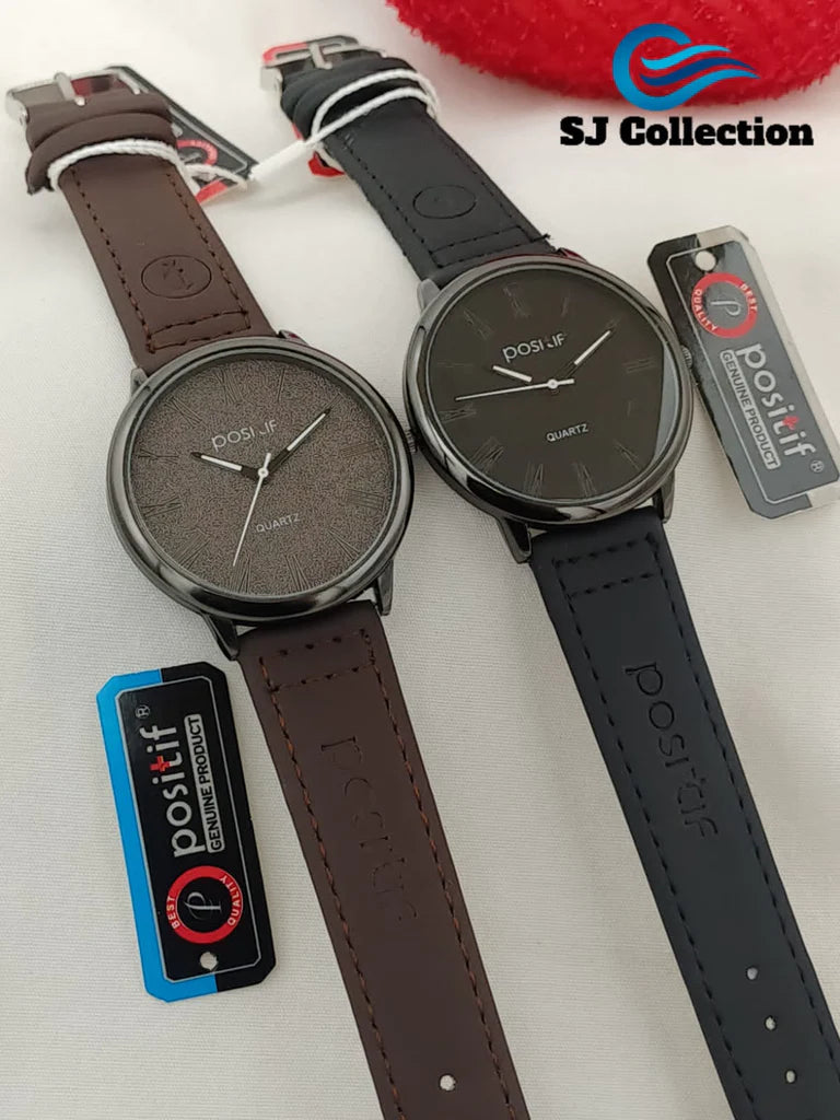 Positif Watch Leather Strap ( Random Color )