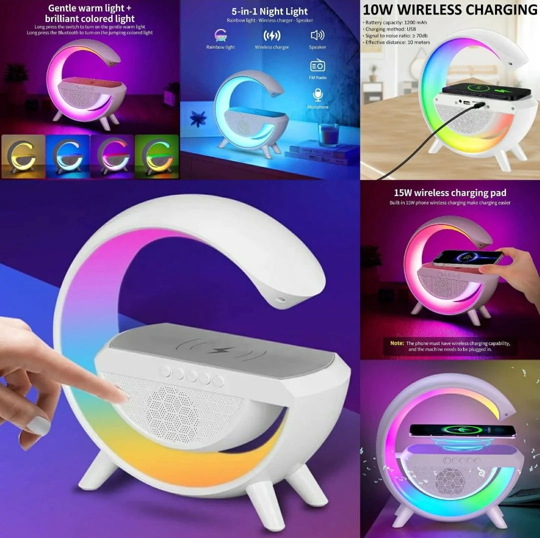 G-shape Lamp Bluetooth Speaker & Wireless Charging BT-3401