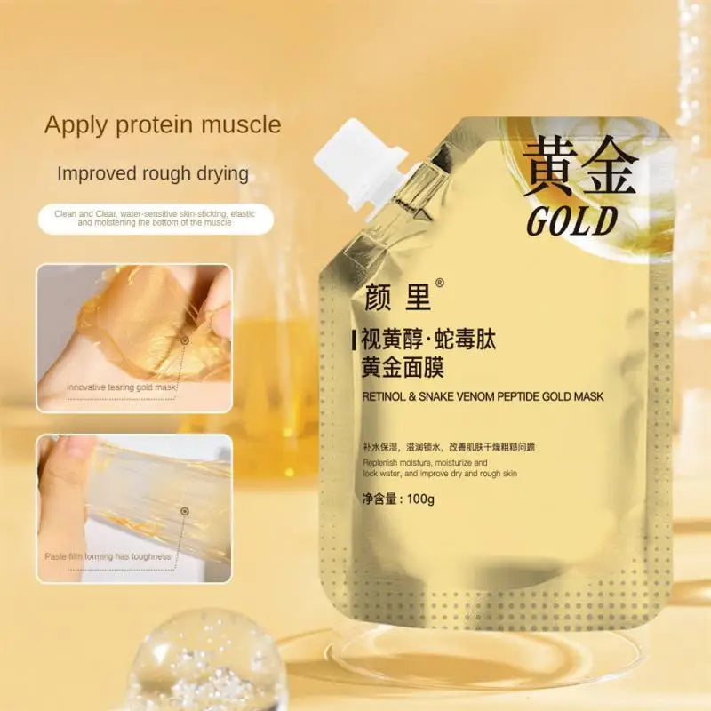 Anti Aging Peel Off Gold Face Mask With Free Silicon Brush