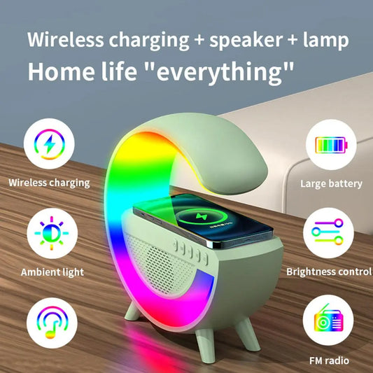 G-shape Lamp Bluetooth Speaker & Wireless Charging BT-3401