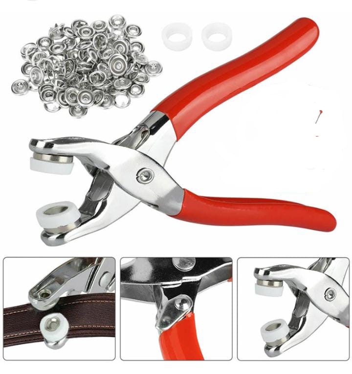 Tich Button Machine Plier Metal Body With 50 Button