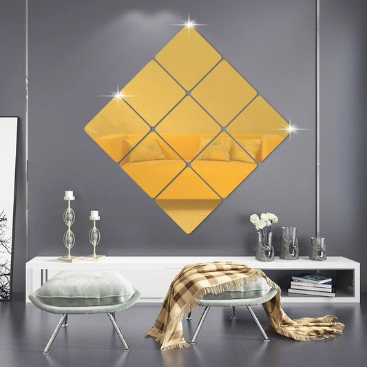 Square Mirror Wall Stickers