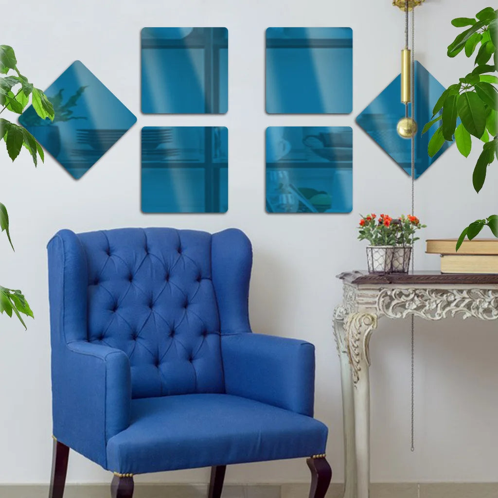 Square Mirror Wall Stickers