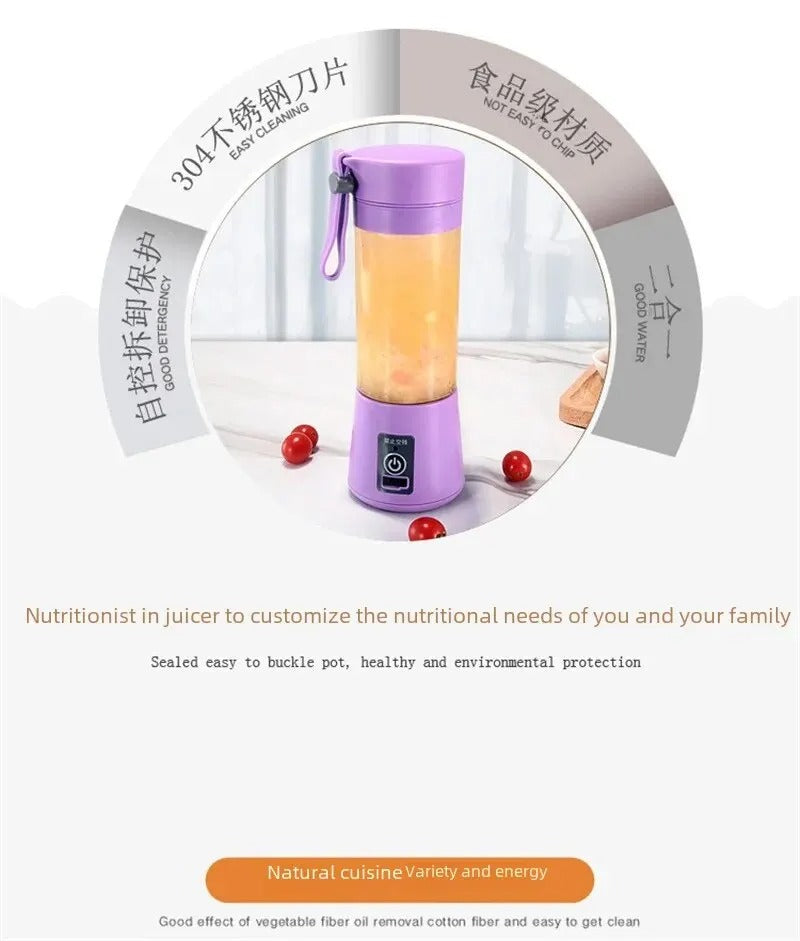 Portable Mini Rechargeable Juicer Blender (Random Color)