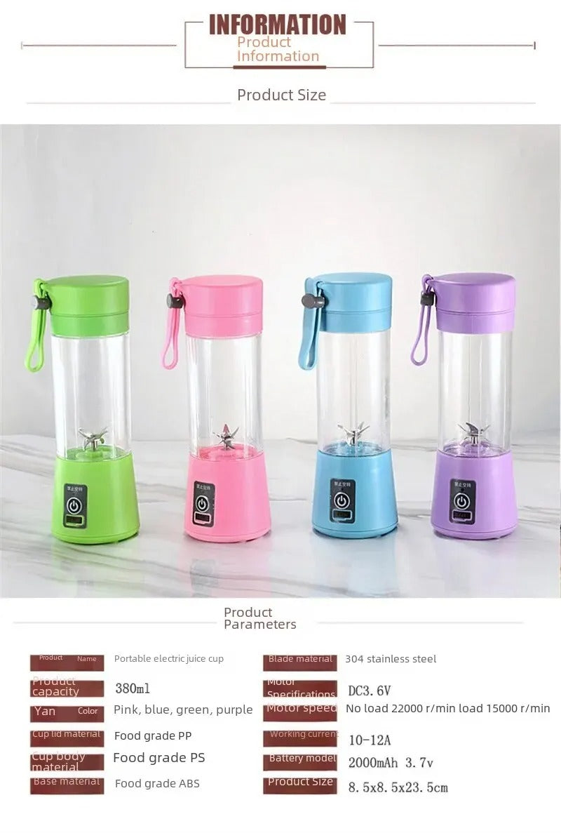 Portable Mini Rechargeable Juicer Blender (Random Color)