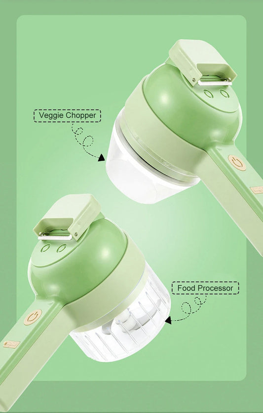 Electric Handheld Food Chopper With Cleaning Brush