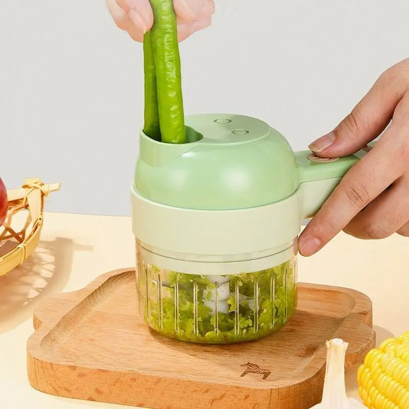 Electric Handheld Food Chopper With Cleaning Brush