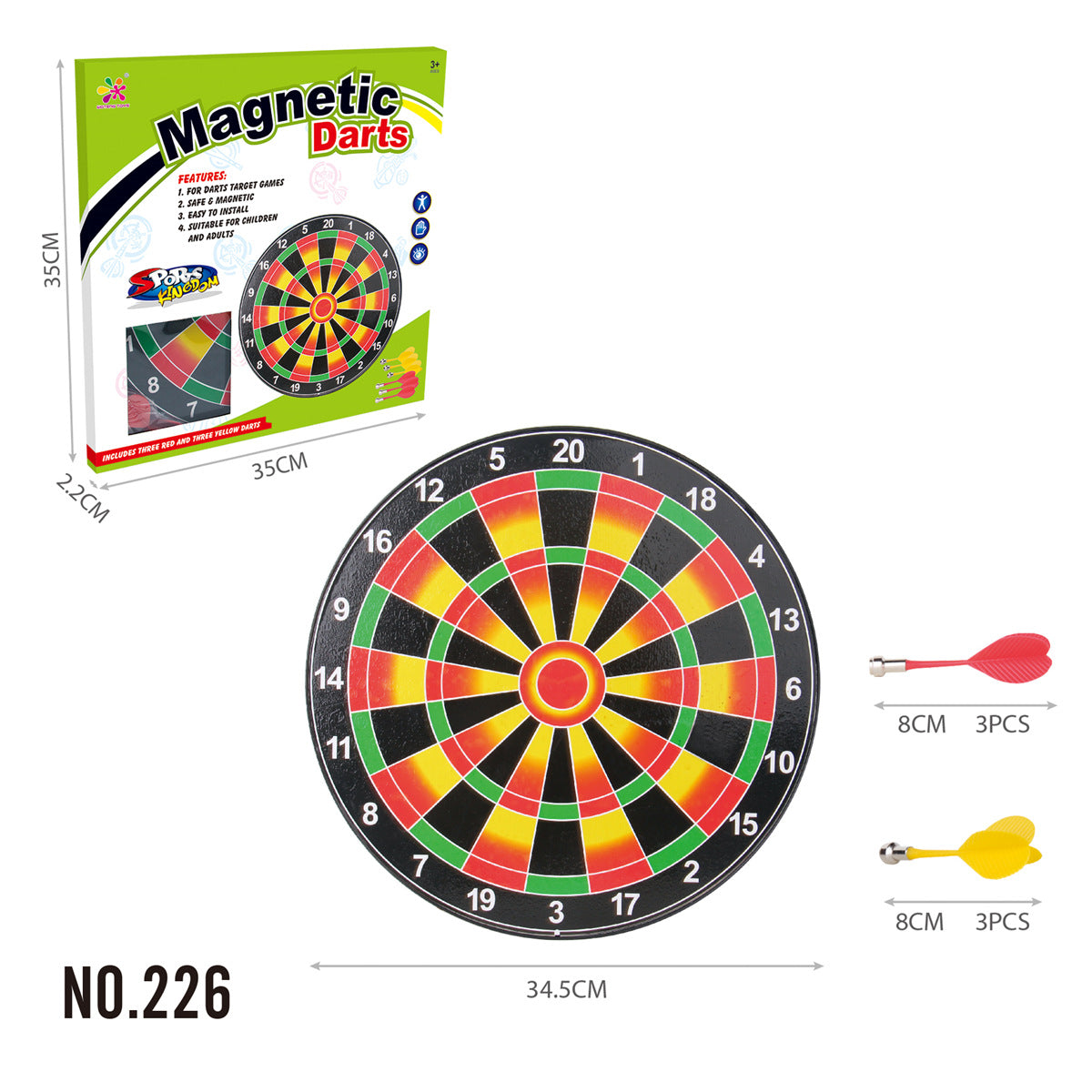 Magnetic Dart Board Game For Kids