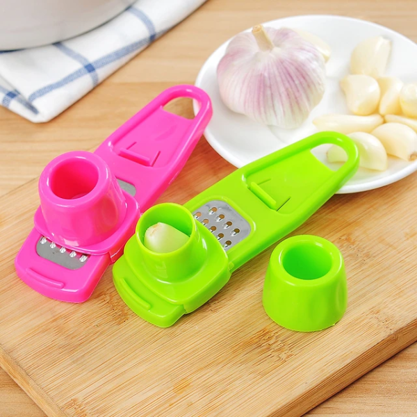 Garlic Press Grater Slicer Plastic Tool