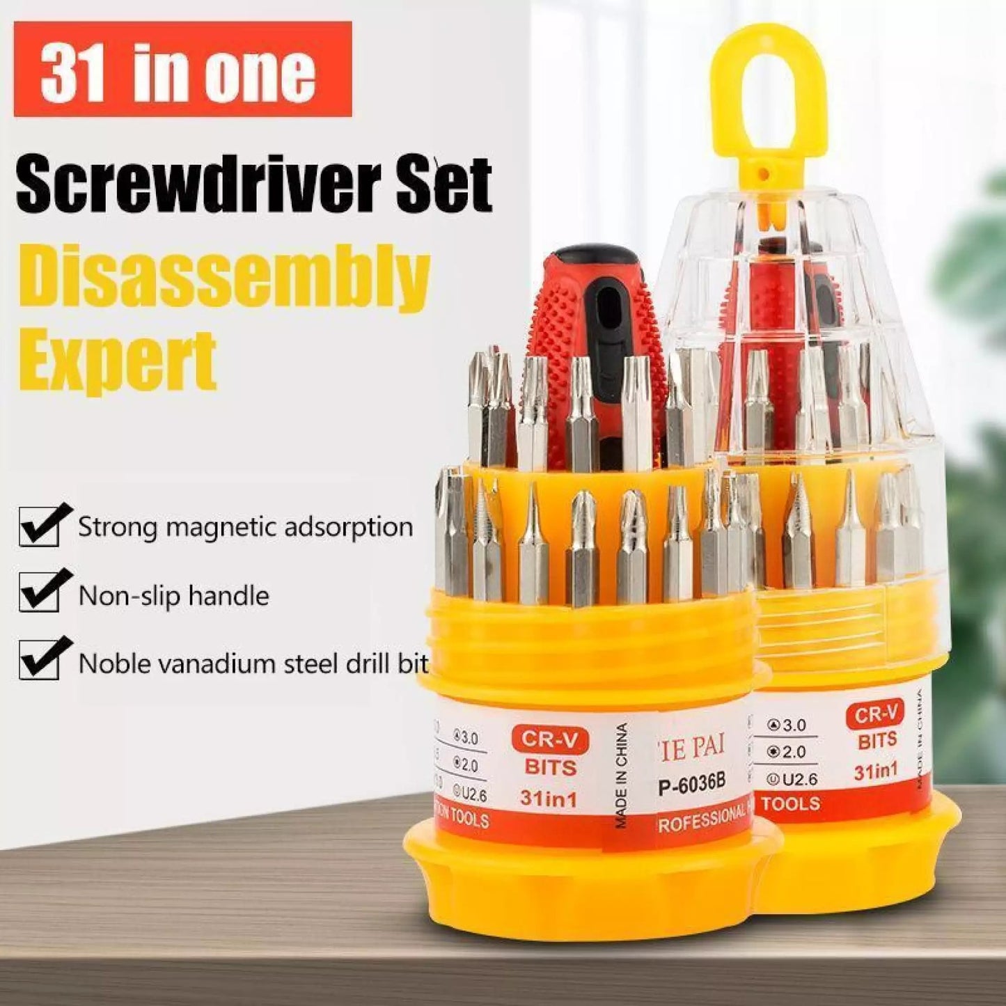 Universal Magnetic Screw Driver Kit 31-In-1