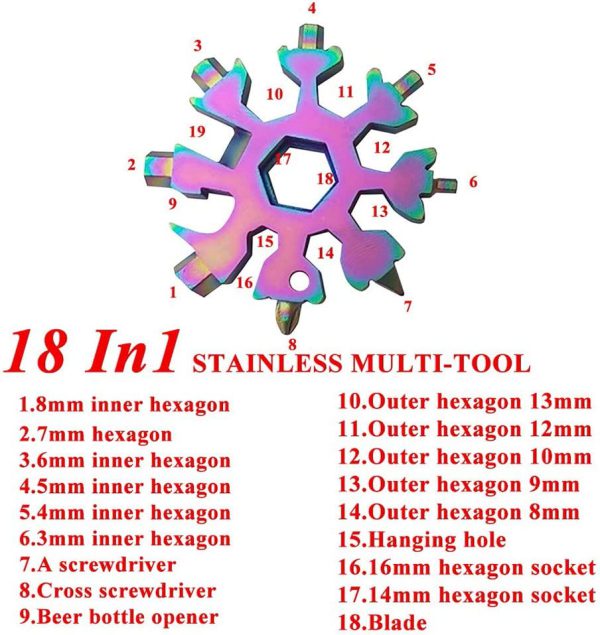 18-In-1 Snowflake Wrench Tool Spanner Multi-function