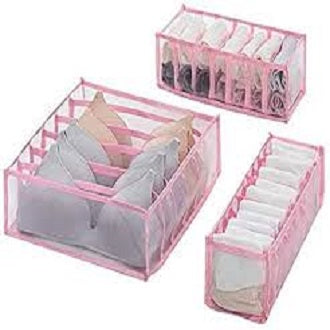 Under Garments Organizer Set 3-Pcs (grey)