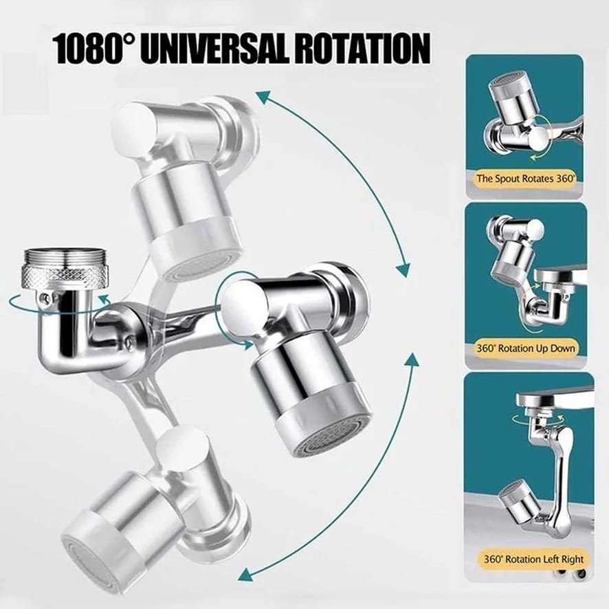 1080° Rotatable Extension Faucet Sprayer Head