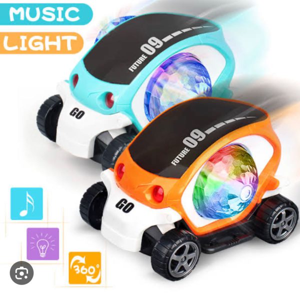 Transparent Car With Blinking Lights And Sound For Kids