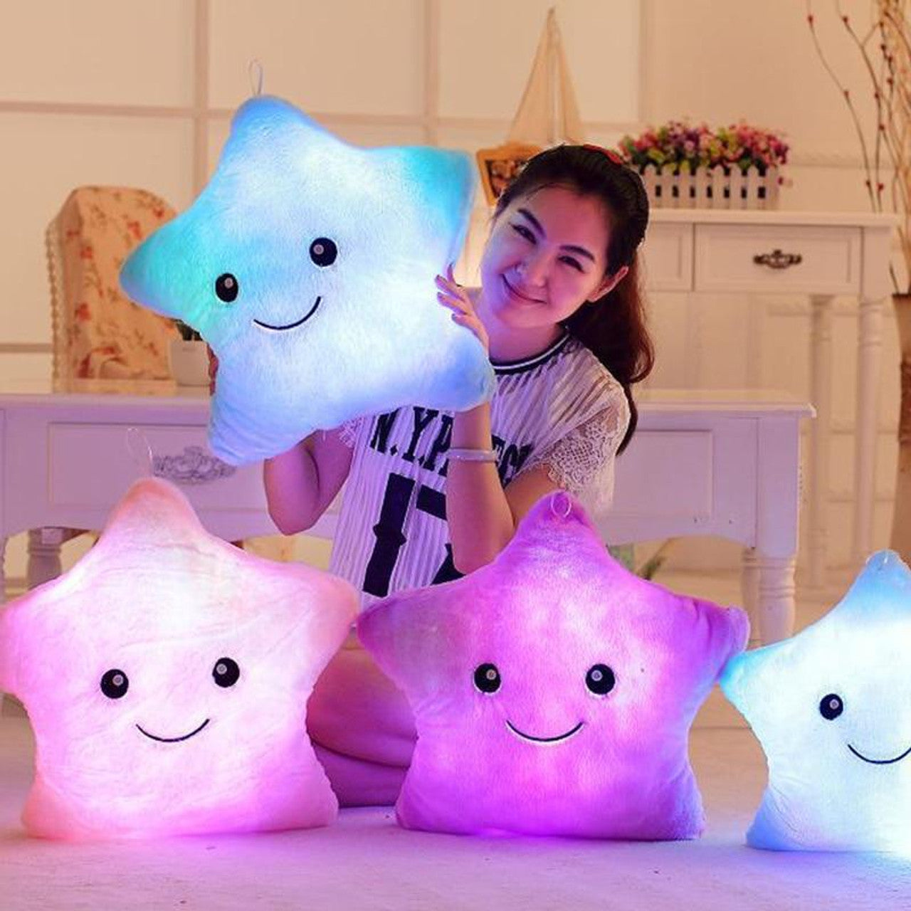 Creative Soft Stuffed Plush Glowing Colourful Cushion Pillow Toy